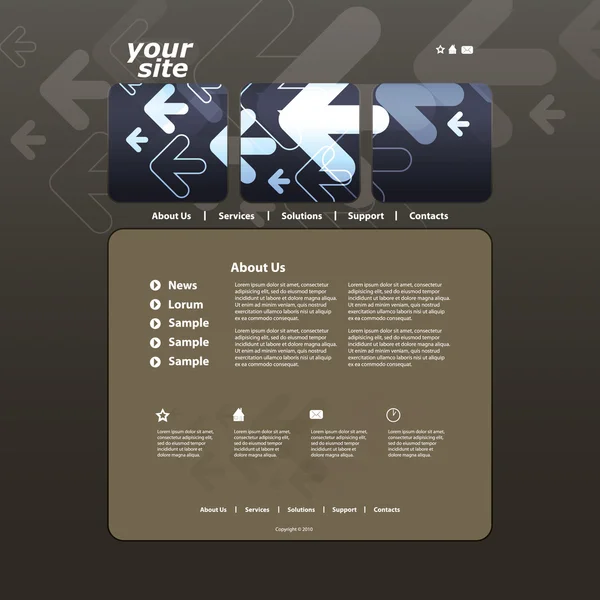 Vetor de modelo abstrato web site design — Vetor de Stock