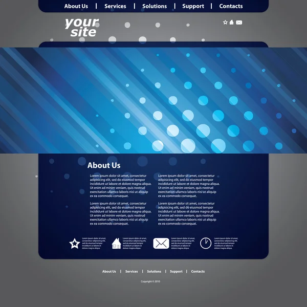 Abstrakte Business-Website-Design-Vorlagenvektor — Stockvektor