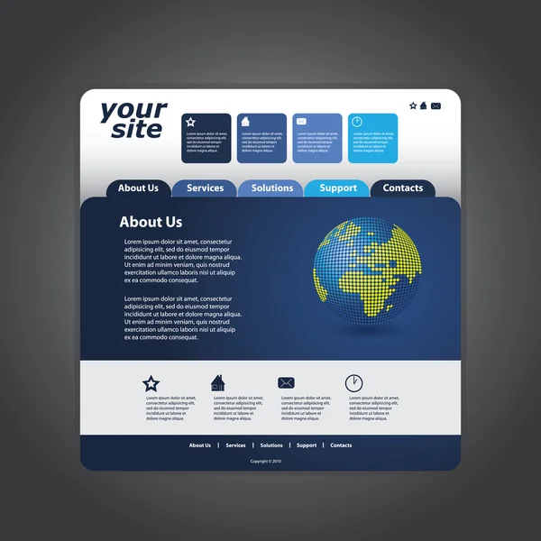 ウェブサイトテンプレート — ストックベクタ