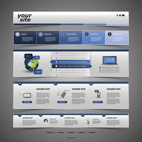 Web sitesi tasarımı — Stok Vektör