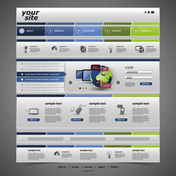 Plantilla web — Vector de stock