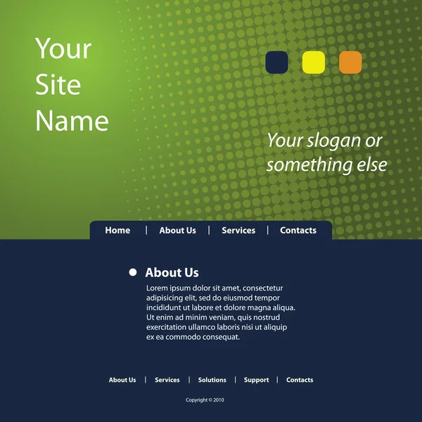 Website sjabloon vector — Stockvector