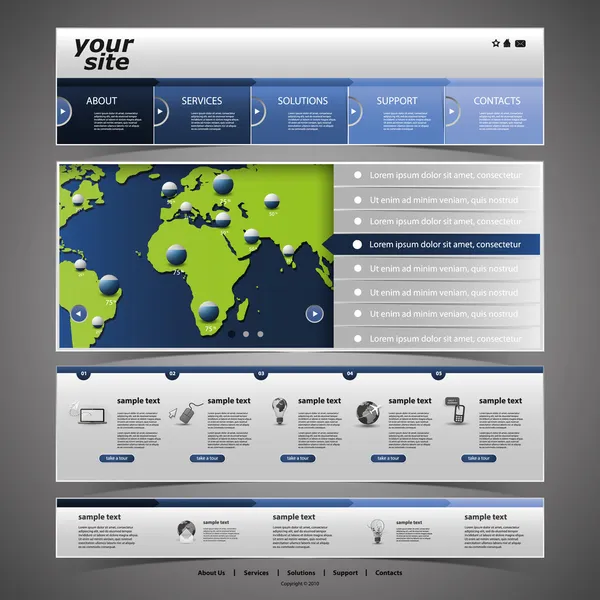 Web sitesi tasarımı — Stok Vektör