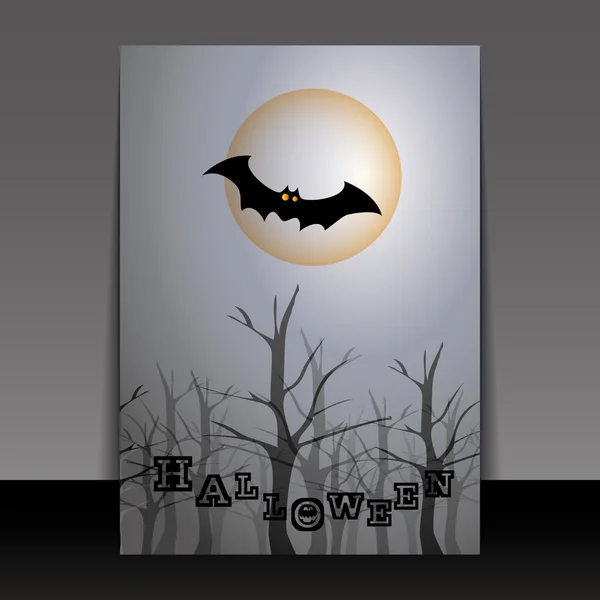 Halloween flygblad eller täcka design — Stock vektor