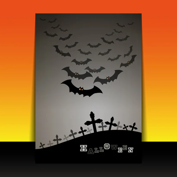 Halloween szórólap vagy a borító — Stock Vector