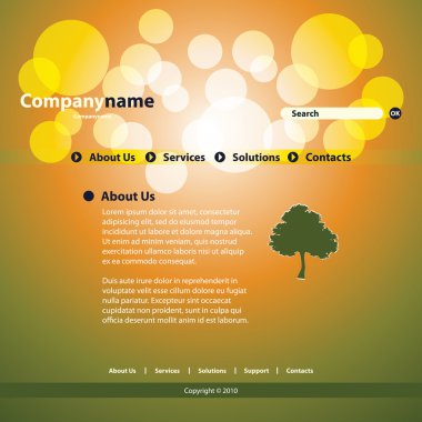 Web sitesi şablonu vektör