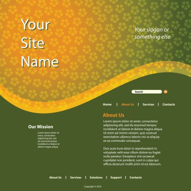Web sitesi şablonu vektör