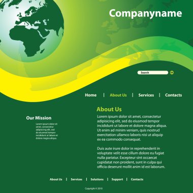 Web sitesi şablonu vektör