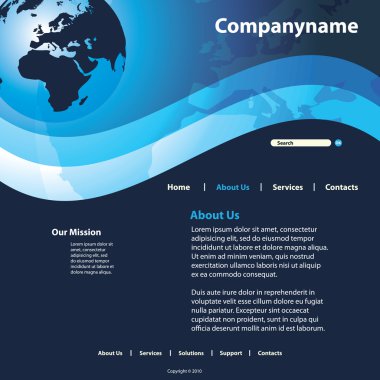 Web sitesi şablonu vektör