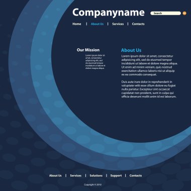 Web sitesi şablonu vektör