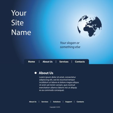 Web sitesi şablonu vektör