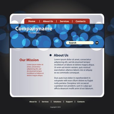 Web sitesi şablonu vektör