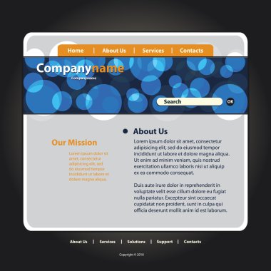 Web sitesi şablonu vektör