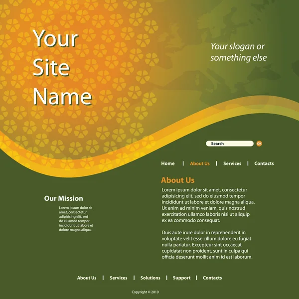 Sitio web plantilla vector — Vector de stock