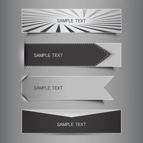 Set dari Rancangan Tiga Tag, Label, atau Banner - Stok Vektor