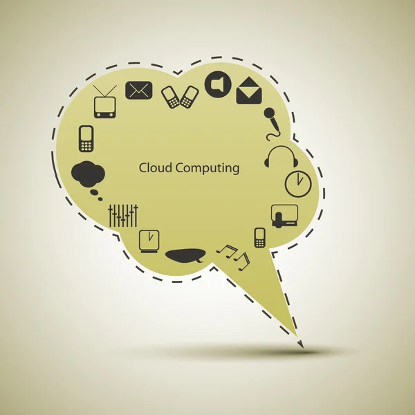 Conception de concept Cloud Computing — Image vectorielle