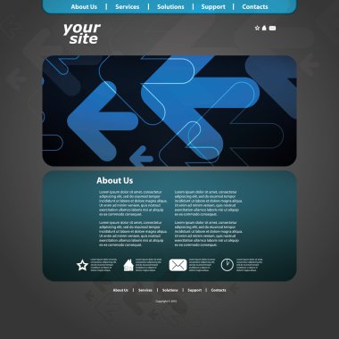 Soyut iş sitesi tasarım şablonu vektörü