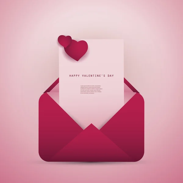 Valentinstag-Karte - Botschaft für Ihre Liebe — Stockvektor