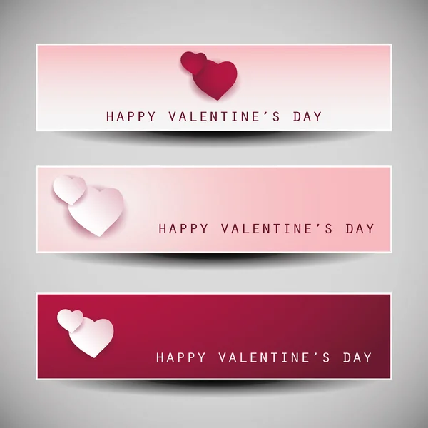 Valentine's Day Banner Designs — Stock Vector