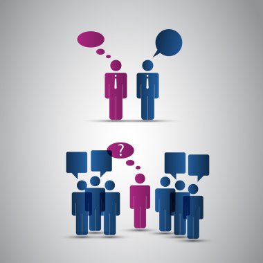 konuşma balonları ile s simgeleri