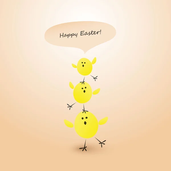 Funny Happy Easter Card — Stock Vector