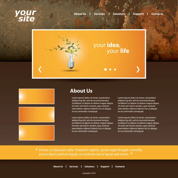 ウェブサイトテンプレート — ストックベクタ