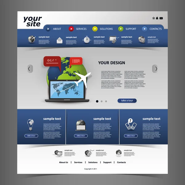 Plantilla web — Archivo Imágenes Vectoriales