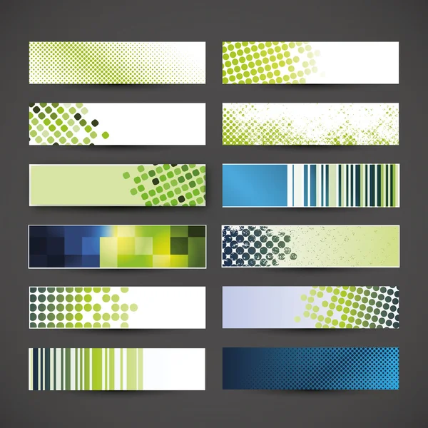 12 Blank Banner Designs — Stock Vector