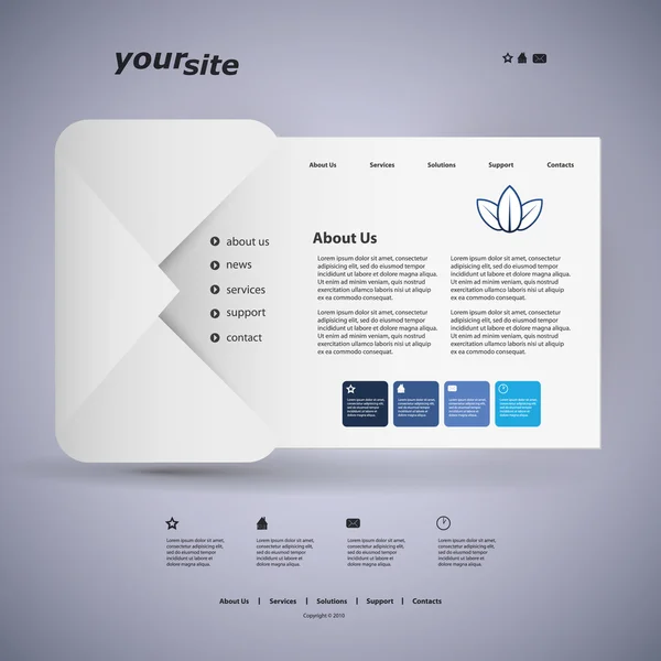 Modello di sito web — Vettoriale Stock