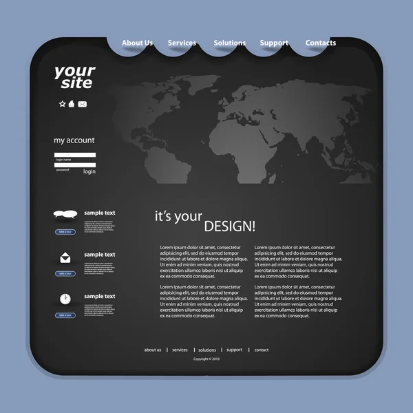 Diseño del sitio web — Vector de stock