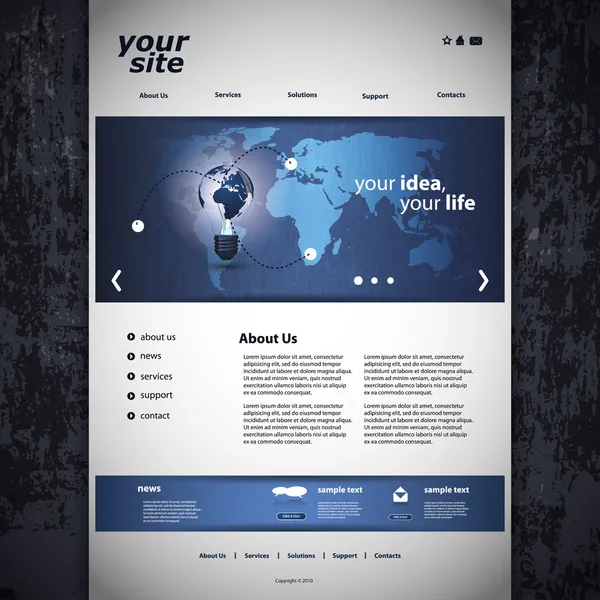 ウェブサイトテンプレート — ストックベクタ