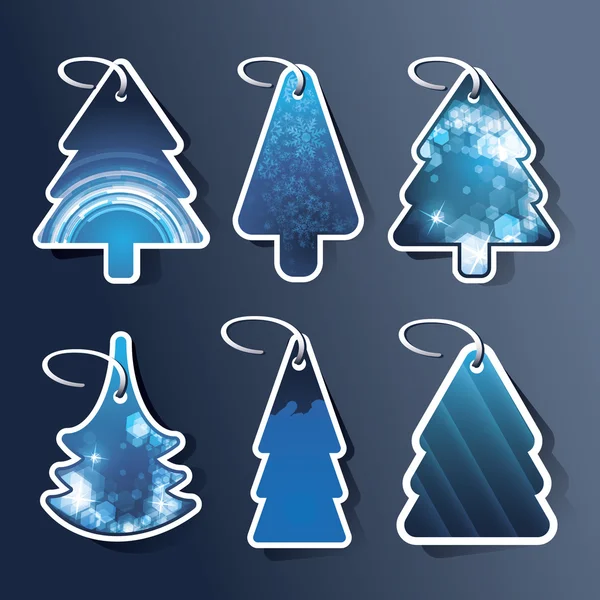 Kerstboom prijskaartjes — Stockvector