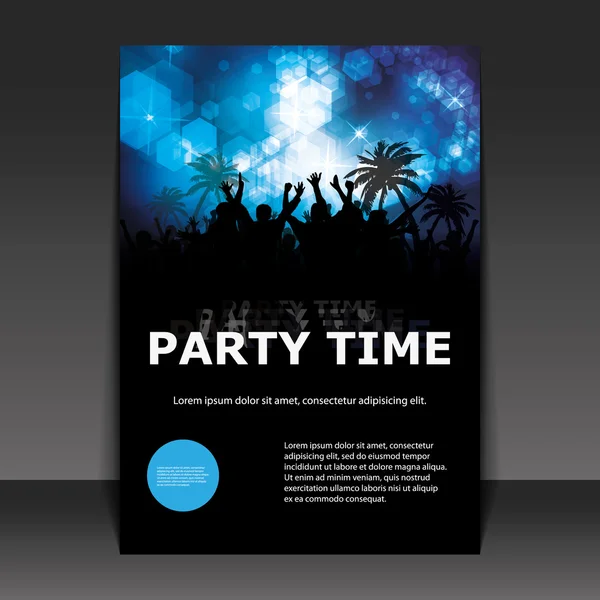 Party Time - Flyer oder Cover-Design — Stockvektor