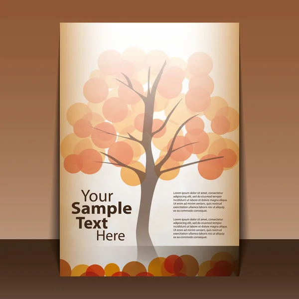 Diseño de folleto de otoño — Vector de stock