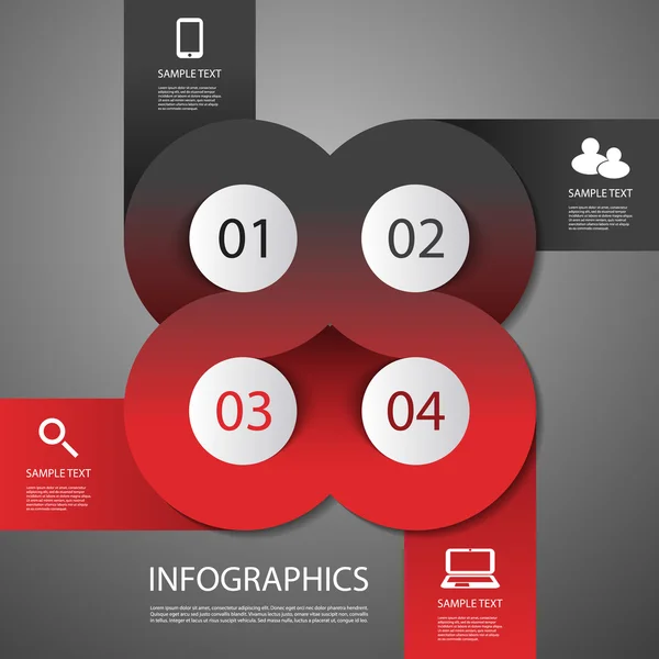 Infographics Cover - Circle Designs with Icons Royalty Free Stock Vectors