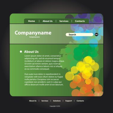 Web sitesi şablonu vektör