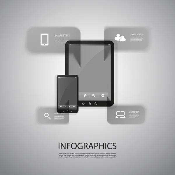 Desenho infográfico — Vetor de Stock