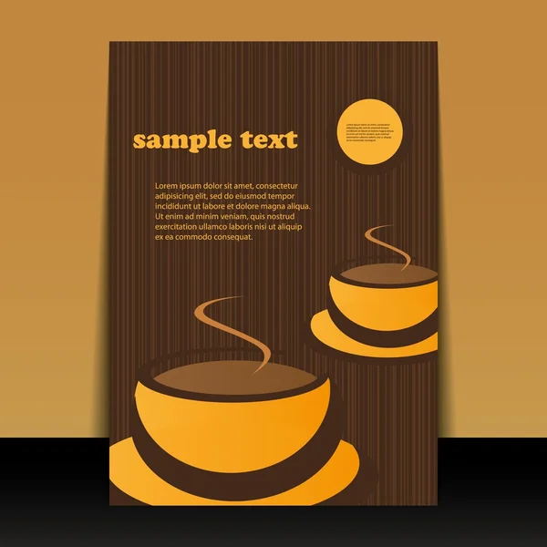 Flyer oder Cover Design - Kaffeetasse — Stockvektor