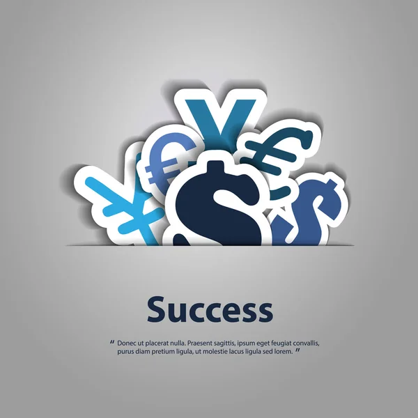 dolar, EUR ve yen işaretleri konsept tasarım