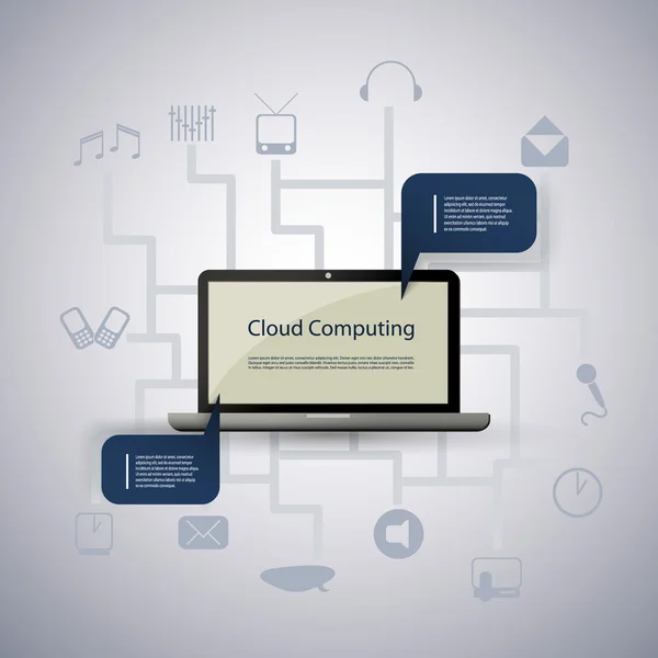 Concepto de computación en nube — Vector de stock