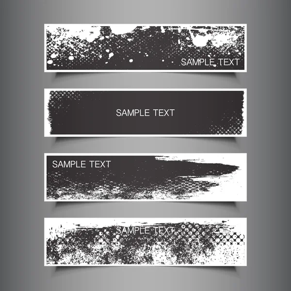 Grungy Tag, Label, Banner Designs — Stock Vector