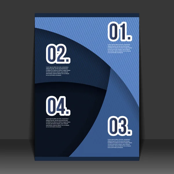 Volantino o copertina Design con numeri — Vettoriale Stock