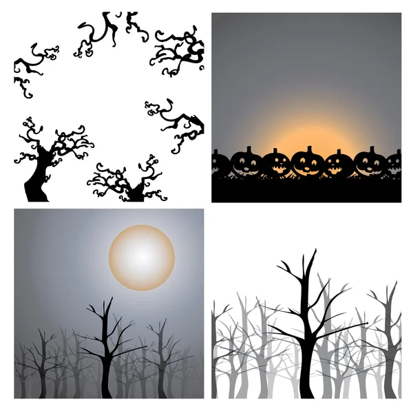 Elementos de fondo de diseño - Halloween — Vector de stock