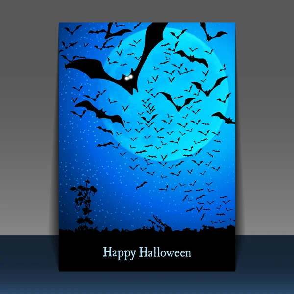 Halloween flygblad eller täcka design — Stock vektor