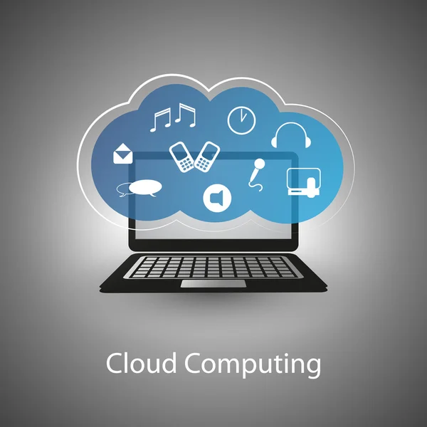 Cloud computing koncept – Stock-vektor