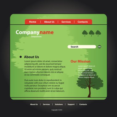 Web sitesi şablonu vektör