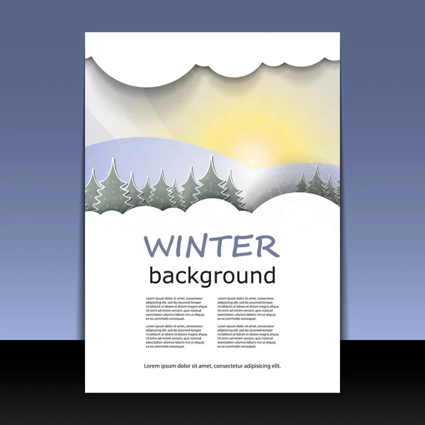 Flyer or Cover Design - Winter Time — Stock Vector