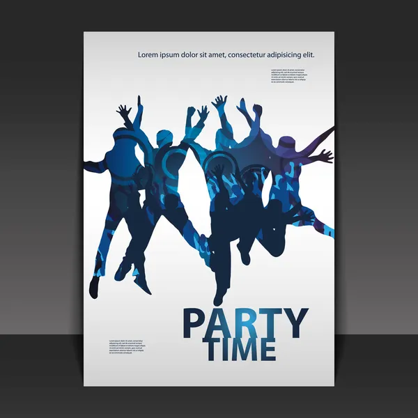 Folheto ou capa Design - Party Time — Vetor de Stock