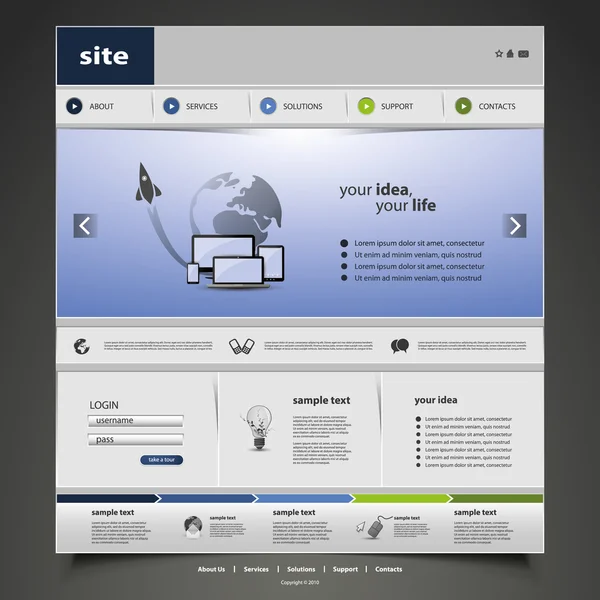 Plantilla web — Vector de stock