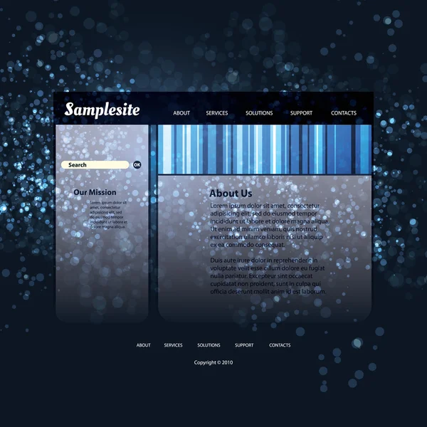 ウェブサイトテンプレート — ストックベクタ